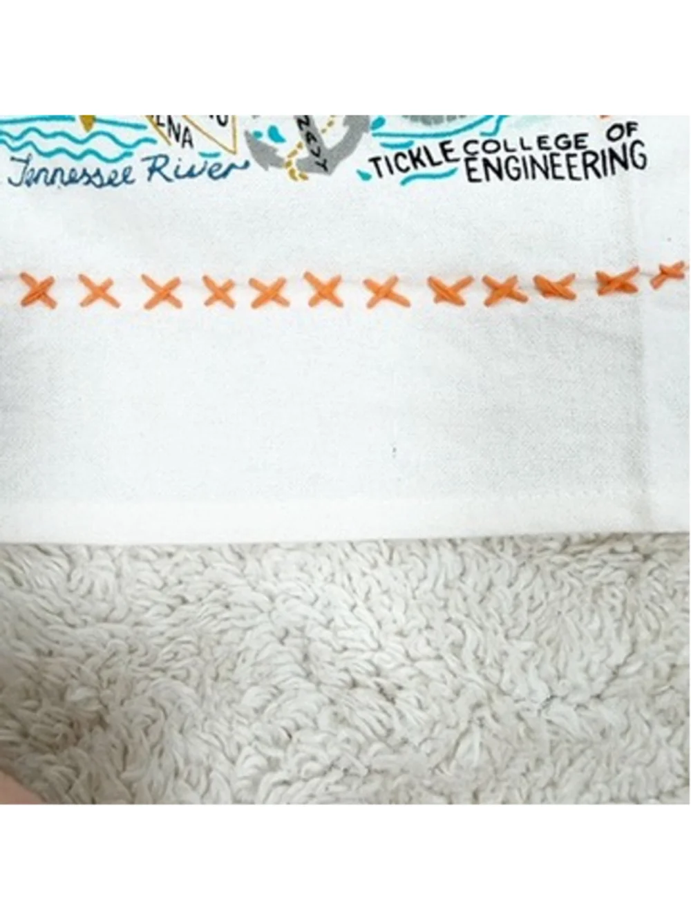 Catstudio UT Tennessee Volunteers Tea Towel Embroidered Cotton Dish Towel NEW